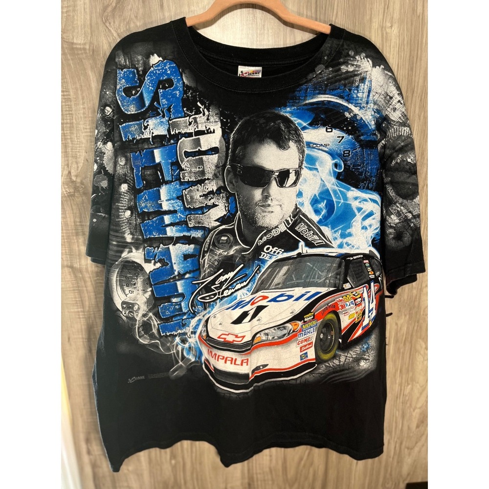 Tony Stewart Nascar Chase Authentics All Over Print Double Sided Shirt Mens 2XL